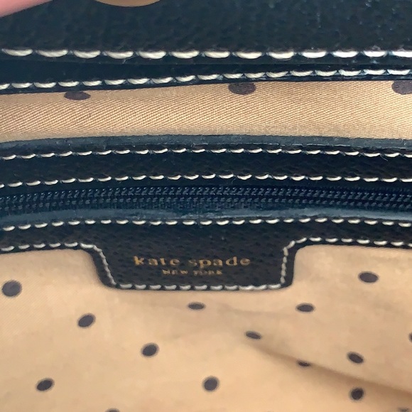 📌Kate Spade Black/ White Stitching Purse Tote - Picture 6 of 10